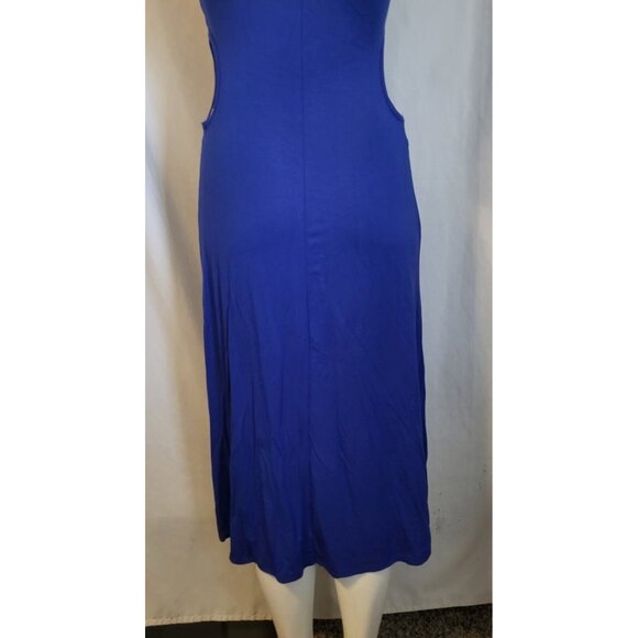 See You Monday Sundress Size Large Side Cut Outs Royal Blue Maxi NWT - Picture 7 of 8
